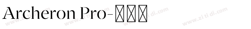 Archeron Pro字体转换